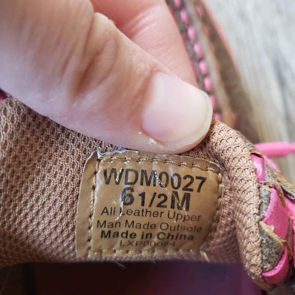 Twisted X Pink Brown Leather Cancer Awareness Weave Driving Mocs Womens Size 6.5 - Picture 8 of 8